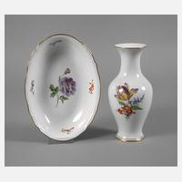 Meissen Vase und Schale Frühlingsblumen111