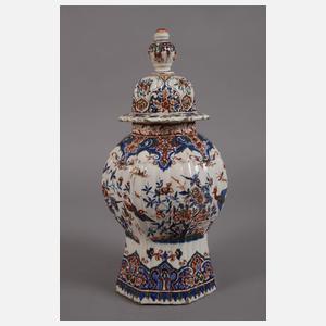 Paar Deckelvasen Delft