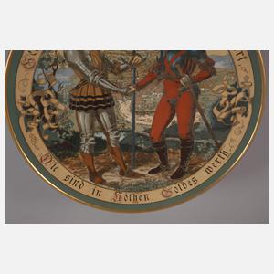 Villeroy & Boch Mettlach Wandteller Freundschaftsmotiv