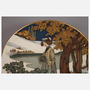 Villeroy & Boch Mettlach Wandteller Jugendstil