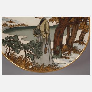 Villeroy & Boch Mettlach Wandteller Jugendstil