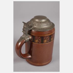 Sechs Bunzlauer Bierkrüge