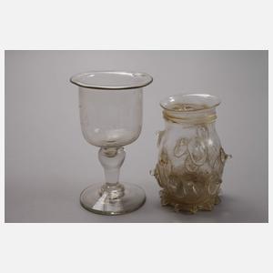 Sechs Trinkgläser 18.– 20. Jh.