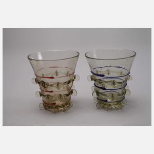 Sechs Trinkgläser 18.– 20. Jh.