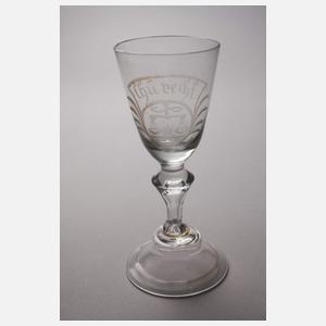 Drei Schliffgläser Judaica und Freimaurersymbolik