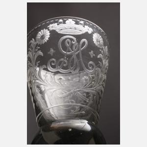 Barockes Pokalglas aus Adelsbesitz