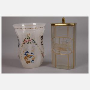 Vier Biedermeiergläser