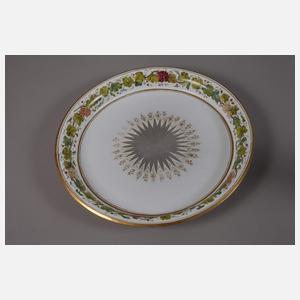 Sechs Weingläser mit Tablett Biedermeier