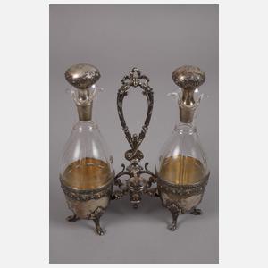 Silbermenage aus Adelsbesitz