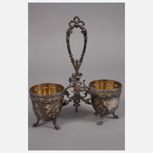 Silbermenage aus Adelsbesitz