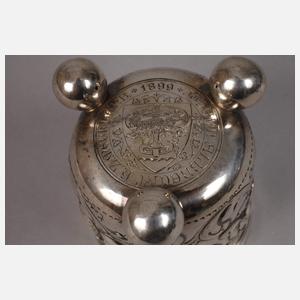 Silber Kugelfußbecher im Barockstil