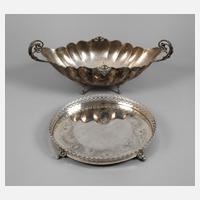 Silbertablett und Henkelschale111