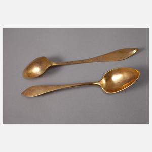 Vermeil sechs Kaffeelöffel Augsburg