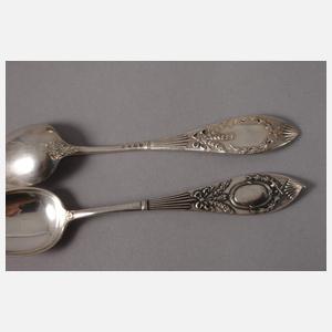 Silber sechs Kaffeelöffel im Etui