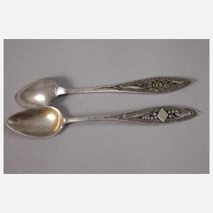 Silber sechs Kaffeelöffel Biedermeier