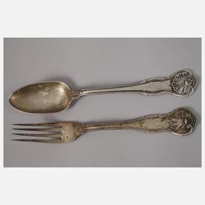 Silber 15 Teile Diplomatenbesteck