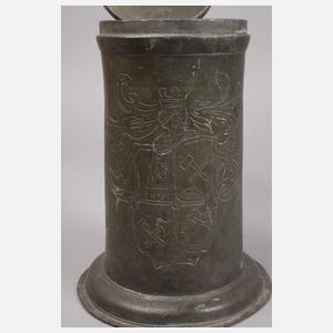 Zinnwalzenkrug mit Wappen