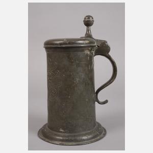 Zinnwalzenkrug mit Wappen