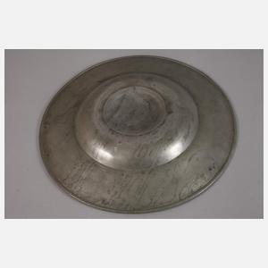 Zinnteller Kardinalshut