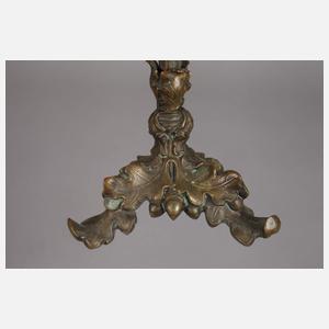 Paar Tischleuchter Eichenlaubdekor