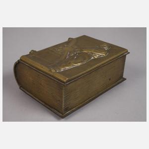 Zigarrendose als Buch mit Fliegermotiv