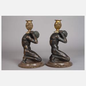 Paar figürliche Leuchter als Männerakte