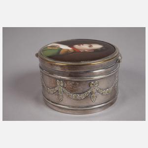 WMF Deckeldose mit Porzellanbildplatte