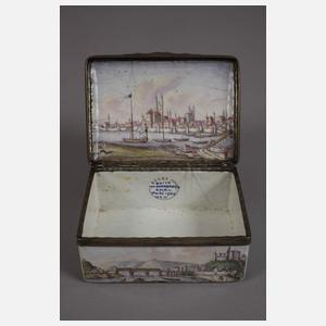 Sächsische Tabatiere mit feiner Emaillebemalung