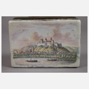 Sächsische Tabatiere mit feiner Emaillebemalung