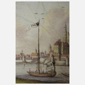 Sächsische Tabatiere mit feiner Emaillebemalung