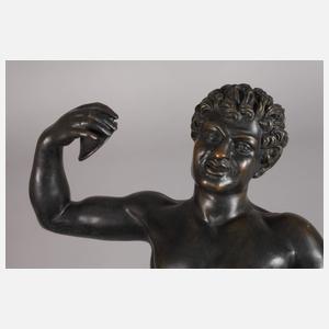 Antikenrezeption musizierender Faun mit Zimbeln