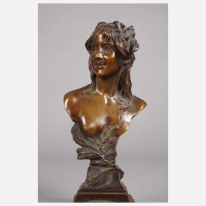 Paul Aichele, zwei Mädchenbüsten Jugendstil