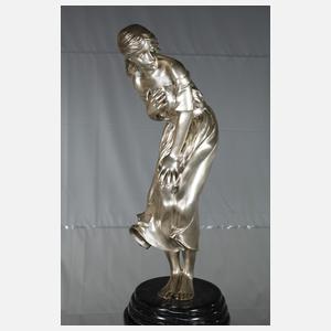 Große Jugendstilbronze " Die Keuschheit"