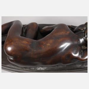 Georg Mattes, schlafender weiblicher Akt