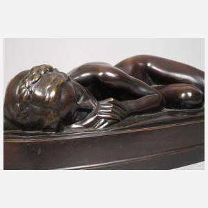 Georg Mattes, schlafender weiblicher Akt