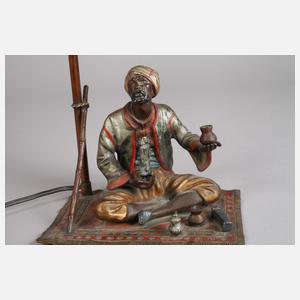 Wiener Bronze, Tischlampe mit Araber
