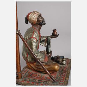 Wiener Bronze, Tischlampe mit Araber