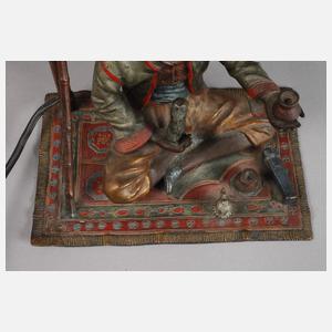 Wiener Bronze, Tischlampe mit Araber