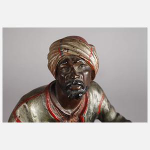 Wiener Bronze, Tischlampe mit Araber