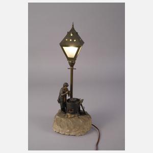 Bergmann Wiener Bronze Lampe Maronibrater