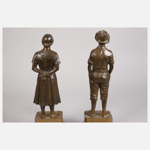 Dorfjunge und Mädchen