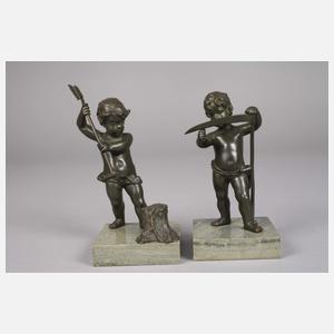 Paar Putti als Jahreszeitenfiguren