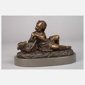 Mädchen und Hund beim Spiel