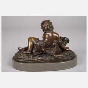 Mädchen und Hund beim Spiel