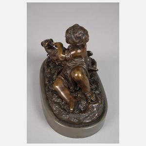 Mädchen und Hund beim Spiel