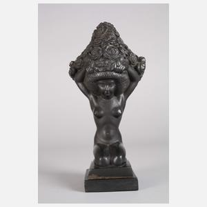 Hedwig Ostertag, kniender weiblicher Akt