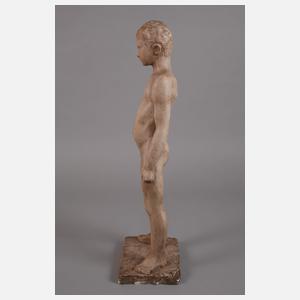 Heinrich Moshage, stehender Junge nach dem Bade