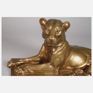 Rudolf Pauschinger attr., große liegende Löwin