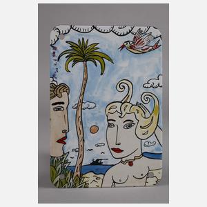 Moritz Götze, Emailleschild