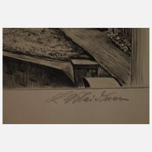 Ludwig Meidner, Klosterhof in Grüssau/Schlesien